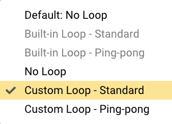 Loop Mode Menu