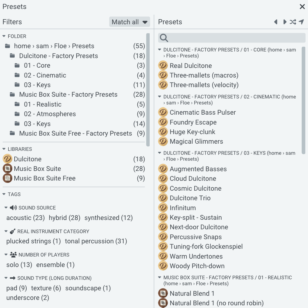 Preset Browser GUI