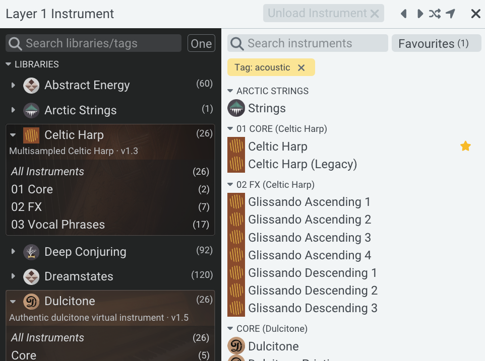 Floe's search and browse interface