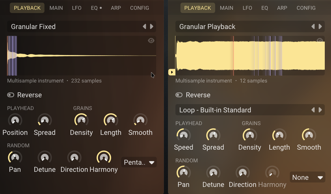 Floe's sound transformation features