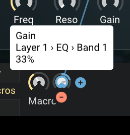 Macro destination amount
