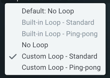 Loop Mode Menu