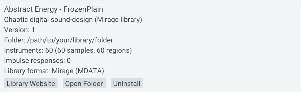 Uninstall library